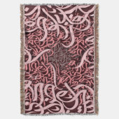 Arabisch Letters roos Deken (Voorkant Verticaal)