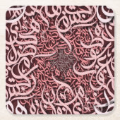Arabisch Letters roos Kartonnen Onderzetters (Voorkant)