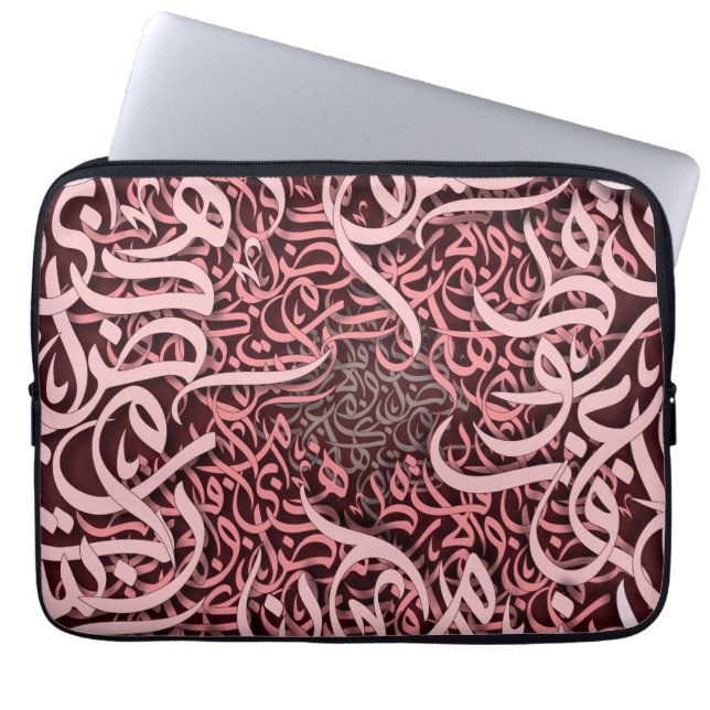 Arabisch Letters roos Laptop Sleeve (Voorkant)