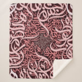 Arabisch Letters roos Sherpa Deken (Voorkant)