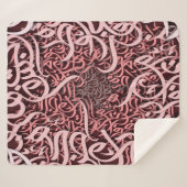 Arabisch Letters roos Sherpa Deken (Voorkant (horizontaal))