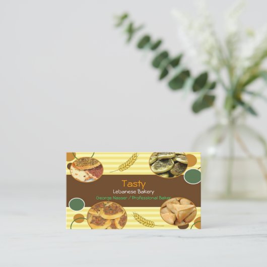 Arabisch Libanees Bakkerij Visitekaartje (Staand voorkant)