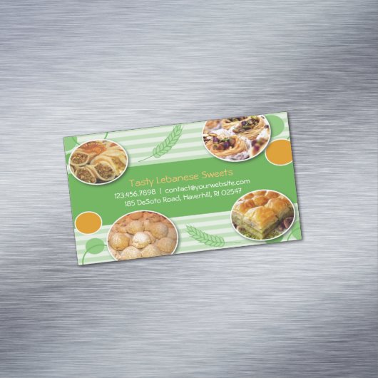 Arabisch Libanees gebak Magnetisch Visitekaartje (Voorbeeld)
