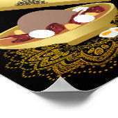 Arabisch Libisch Traditionele maaltijd muur kunst, Poster (Hoek)