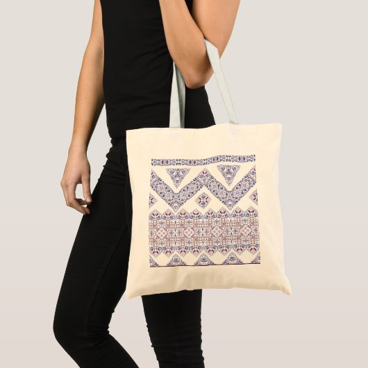 Arabisch lila patroon tote bag (Voorkant (product))