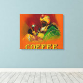 Arabisch Man Koffieetiket Canvas Afdruk (Insitu (Houten vloer))