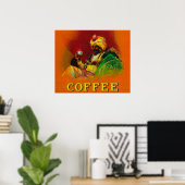 Arabisch Man Koffieetiket Poster (Thuiskantoor)