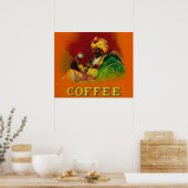 Arabisch Man Koffieetiket Poster (Keuken)