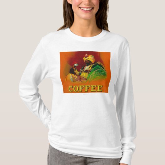 Arabisch Man Koffieetiket T-shirt (Voorkant)