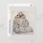 Arabisch Man Zitten in Tangier door Eugene Delacro Briefkaart (Voorkant / Achterkant)