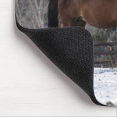 Arabisch Mare & Foal in sneeuw Muismat (Hoek)