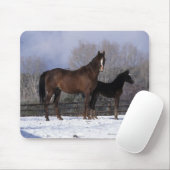 Arabisch Mare & Foal in sneeuw Muismat (Met muis)