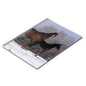 Arabisch Mare & Foal in sneeuw Notitieboek (Linkerzijde)