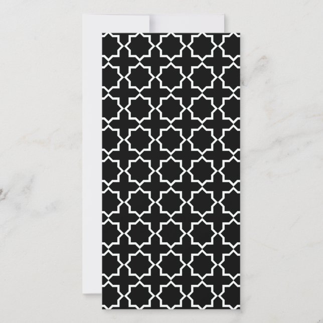 Arabisch Marokkaans Lattice in Black and White (Voorkant)