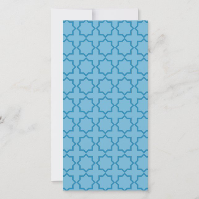 Arabisch Marokkaans Lattice in Denim Blue (Voorkant)