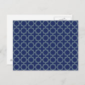 Arabisch Marokkaans Lattice in Midnight Blue Briefkaart (Voorkant / Achterkant)