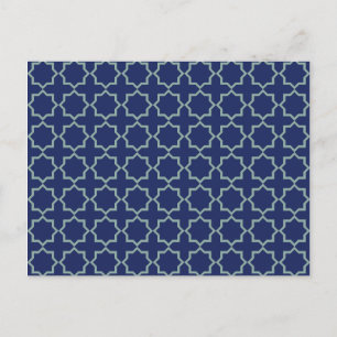 Arabisch Marokkaans Lattice in Midnight Blue Briefkaart