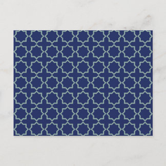 Arabisch Marokkaans Lattice in Midnight Blue Briefkaart