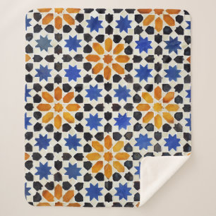 Arabisch Marokkaans: Mozaïek Tegel achtergrond. Sherpa Deken