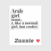 Arabisch Meisje Woordenboek Definitie Grappig Arab Sticker (Vel)