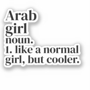 Arabisch Meisje Woordenboek Definitie Grappig Arab Sticker