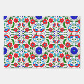 Arabisch Midden-Oosters Floral Keramisch Tegel Pat Inpakpapier Vel (Voorkant 3)