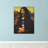 Arabisch Mona Lisa Canvas Afdruk (Insitu (Houten vloer))