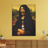 Arabisch Mona Lisa Canvas Afdruk (Insitu (Woonkamer))