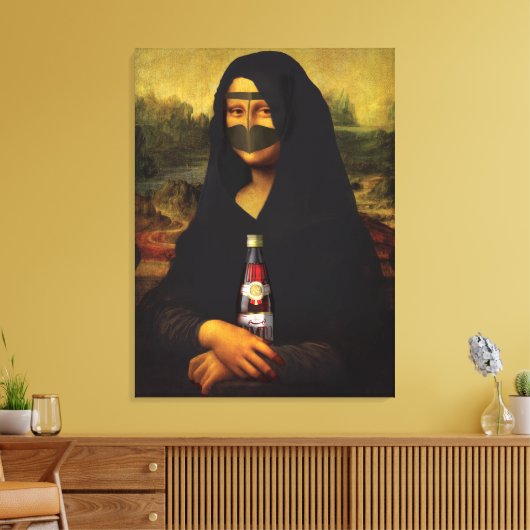 Arabisch Mona Lisa Canvas Afdruk (Insitu (Woonkamer))
