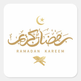 Arabisch moslim: kalligrafie Ramadan Kareem Vierkante Sticker