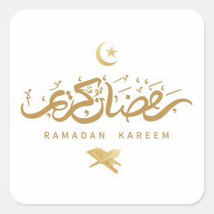 Arabisch moslim: kalligrafie Ramadan Kareem Vierkante Sticker