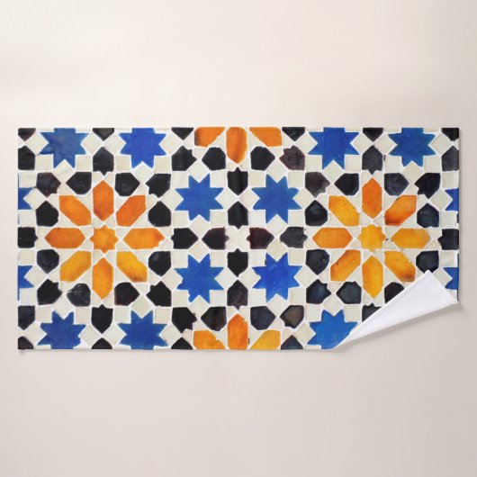Arabisch mozaïek van tegels in Marokkaanse stijl,  Badhanddoek (Badhanddoek)