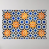 Arabisch mozaïek van tegels in Marokkaanse stijl,  Poster (Voorkant)