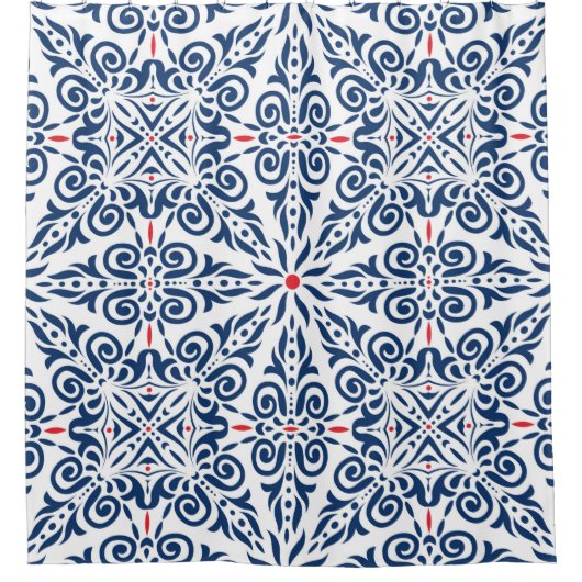 Arabisch naadloos patroon. kleurrijke achtergrond douchegordijn (Voorkant)