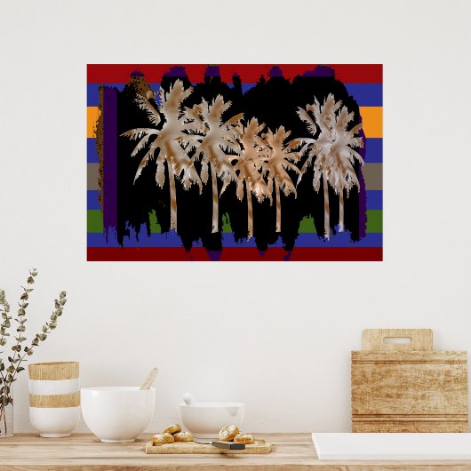 Arabisch Nacht - dansbomen Poster (Keuken)