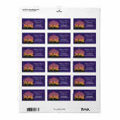 Arabisch Nachten Print Bruiloft Adres Label (Full Sheet)