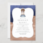 Arabisch nachten themafeest magnetische uitnodiging (Voorkant)