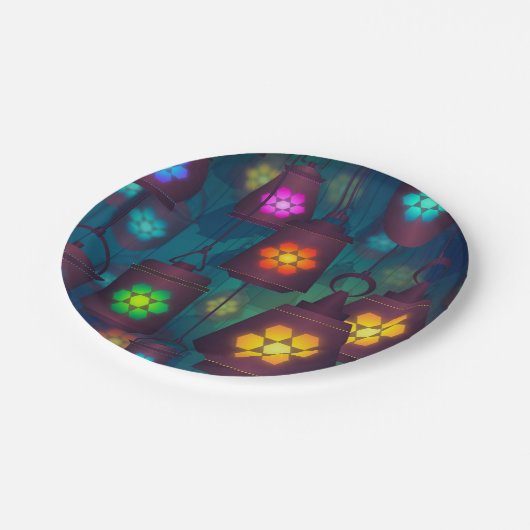 Arabisch nachtenthema Marokkaanse diner Papieren Bordje (Gekanteld)