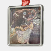 Arabisch Nights dansende meisje met spotprat Illus Metalen Ornament (Links)