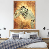 Arabisch Nights Genie van Edmund Dulac Canvas Afdruk (Insitu (Slaapkamer))