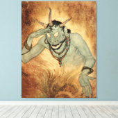 Arabisch Nights Genie van Edmund Dulac Canvas Afdruk (Insitu (Houten vloer))