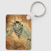 Arabisch Nights Genie van Edmund Dulac Sleutelhanger (Achterkant)