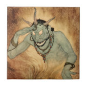 Arabisch Nights Genie van Edmund Dulac Tegeltje (Voorkant)