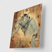 Arabisch Nights Genie van Edmund Dulac Vierkante Klok (Hoek)