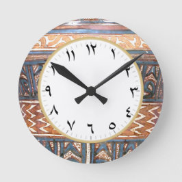 Arabisch Numerieke klok in Blauw en Goud