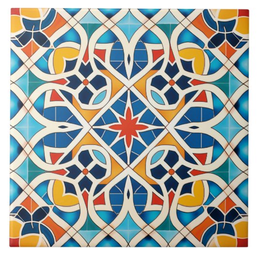 Arabisch ontwerp gestileerde thema tegeltje (Voorkant)