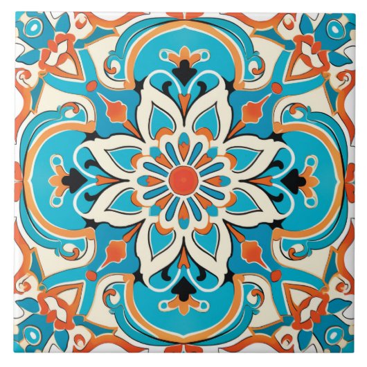 Arabisch ontwerp gestileerde thema tegeltje (Voorkant)