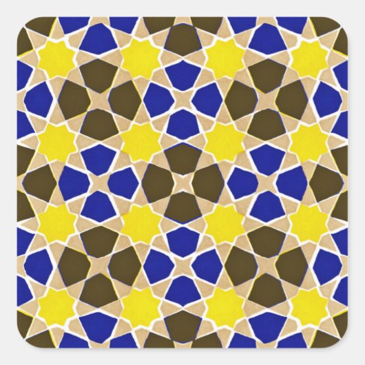 Arabisch ontwerp nr. 8 bij Emporio Moffa Vierkante Sticker (Voorkant)