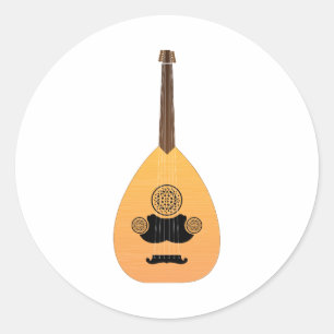 Arabisch Oud Muziekinstrument Ronde Sticker