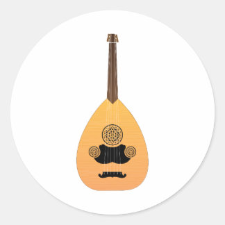 Arabisch Oud Muziekinstrument Ronde Sticker